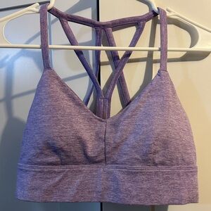 JoyLab Heathered Lavender purple Strappy Sports Bra
